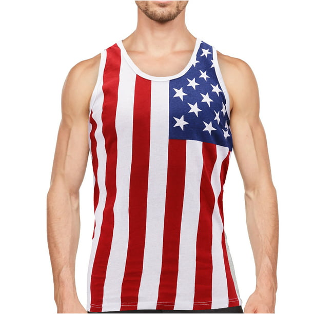 Stars and Strips Muscle Shirt TooLoud American Bacon Flag 